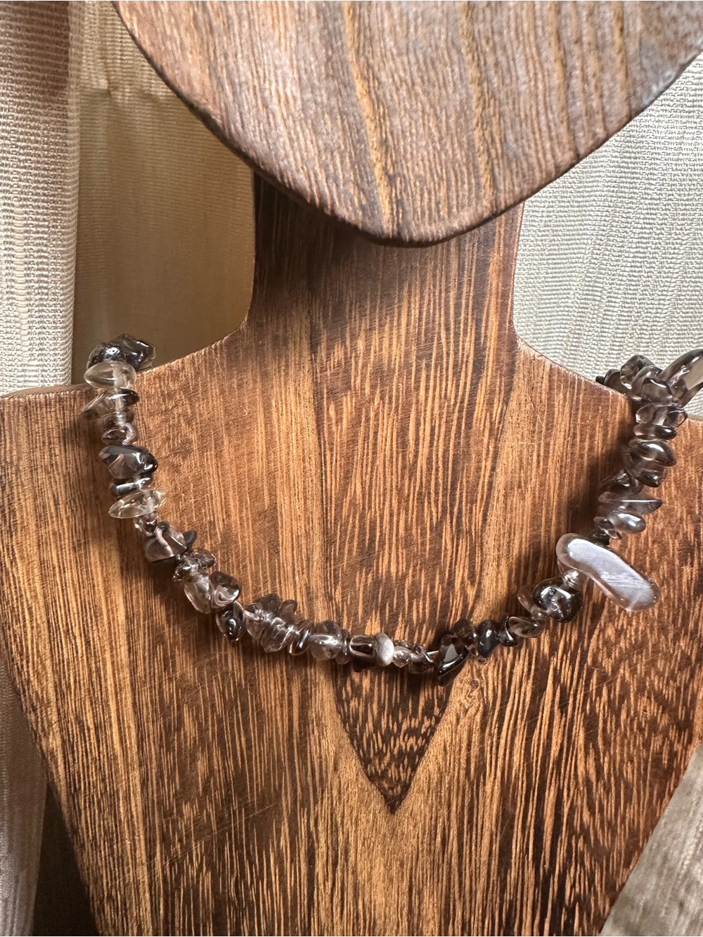 Smoky Quartz Chip Necklace - Crystal Chips Necklace - Picture 6 of 8